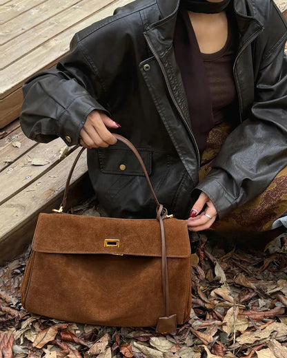 Sac à Main Femme à Bandoulière avec Rabat et Fermoir Pivotant-Accecoires-Gigié