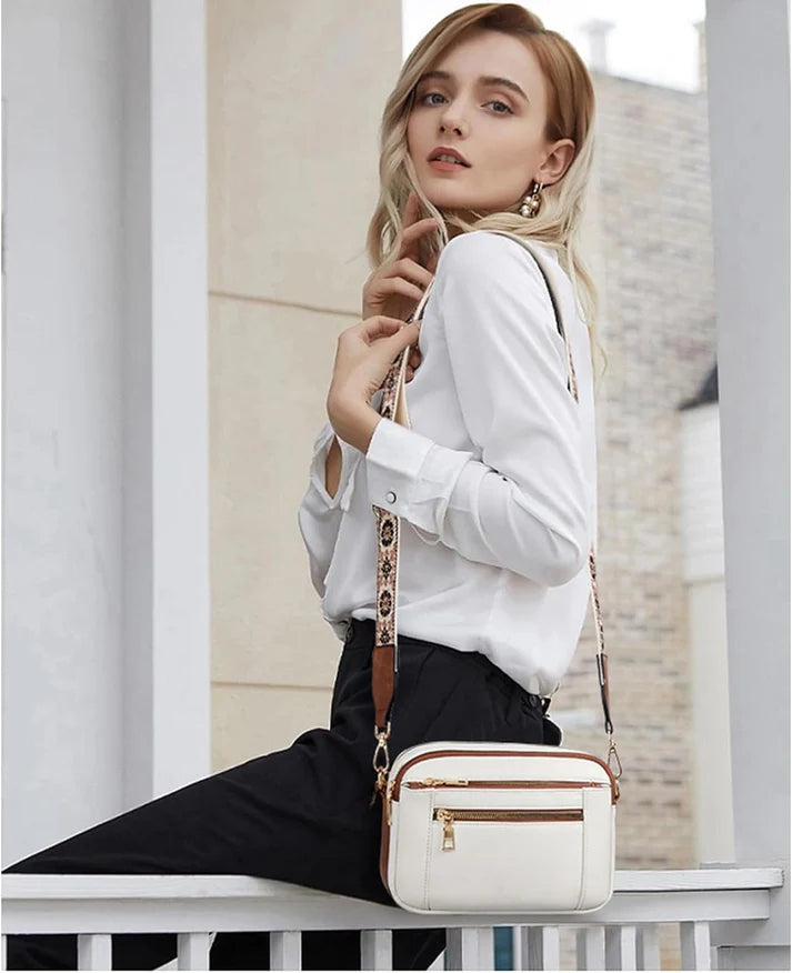 Sac Bandoulière Femme Sangle Large Motif Bohème-Gigié