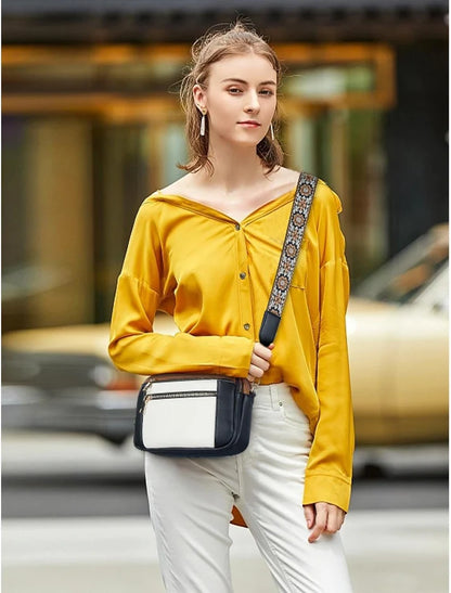 Sac Bandoulière Femme Sangle Large Motif Bohème-Gigié