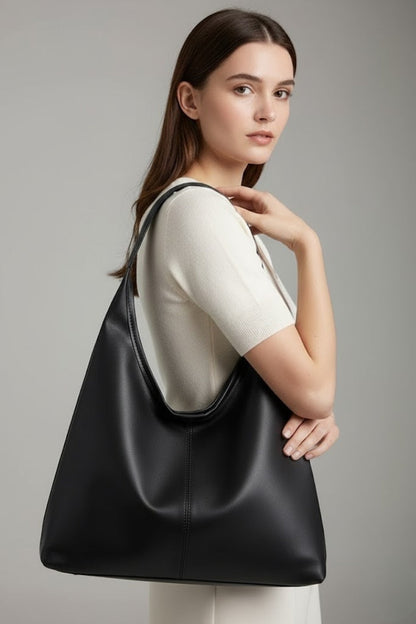 Sac porté épaule à forme courbée avec large bandoulière intégrée-Accecoires-Gigié