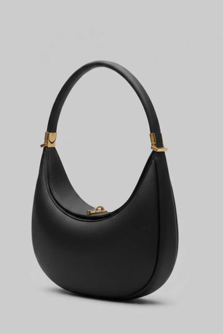 Sac porté épaule à silhouette courbée avec poignée structurée-Accecoires-Gigié