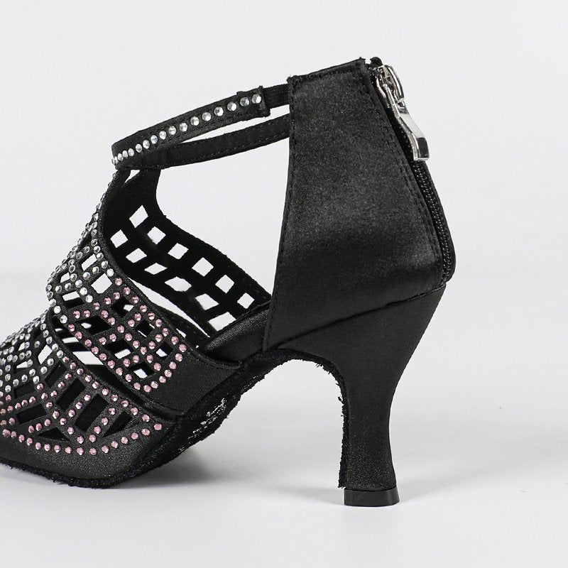 Sandales à talon avec brides découpées et bout ouvert pour femme-Women Heels-Gigié