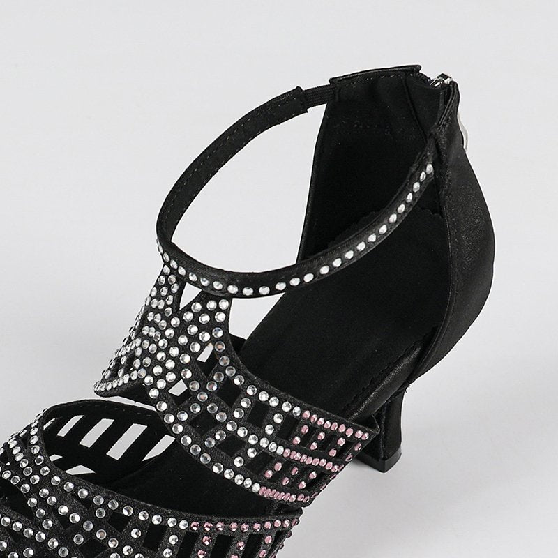 Sandales à talon avec brides découpées et bout ouvert pour femme-Women Heels-Gigié