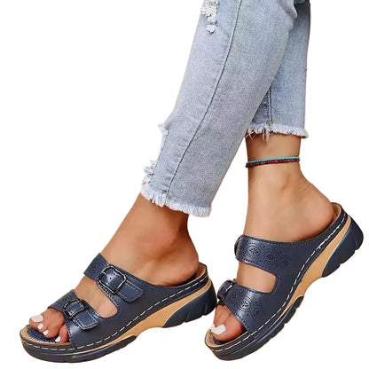 Sandales Femme à Double Boucle et Bout Ouvert-Women Shoes-Gigié
