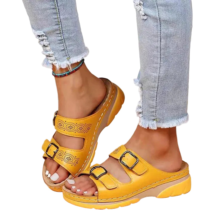 Sandales Femme à Double Boucle et Bout Ouvert-Women Shoes-Gigié