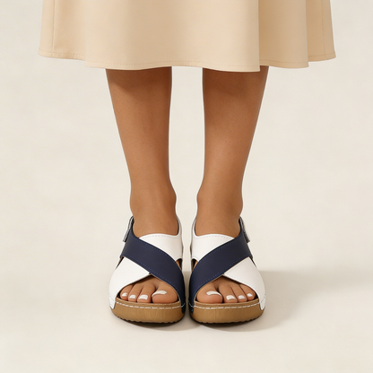 Women Sandals Wedge Heel Open Toe Ankle Strap Closure 3