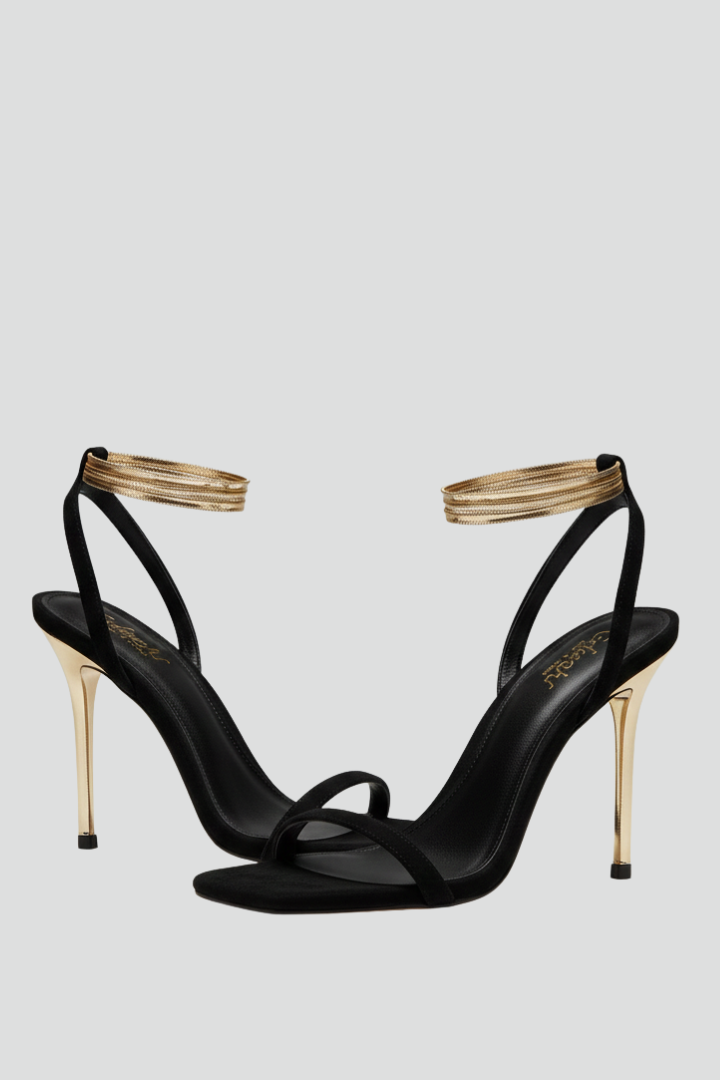 Sandales pour femme avec brides fines, bout ouvert et lien enroulé à la cheville-Women Shoes-Gigié