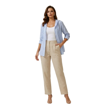 Chemise femme à capuche avec fermeture boutonnée