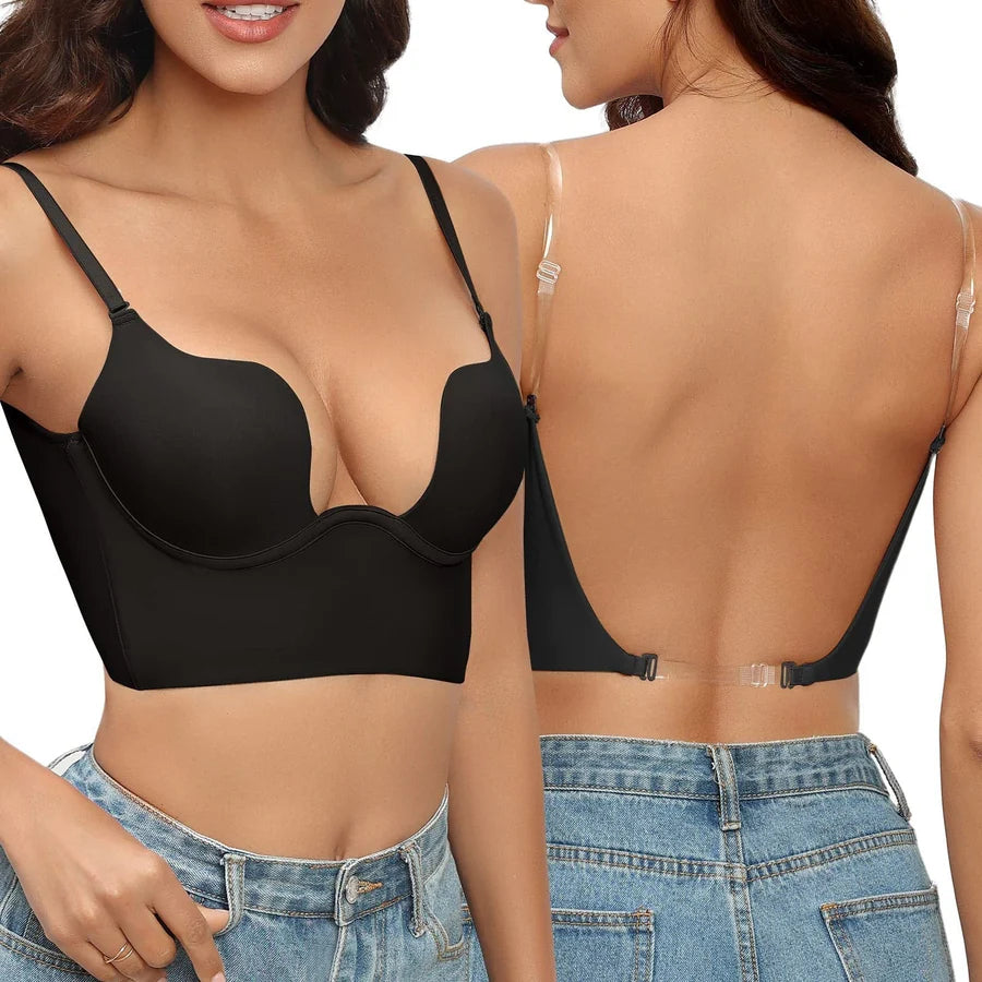 Soutien-gorge Invisible "Dos Nu" & Décolleté Plongeant (Push-Up)-Gigié
