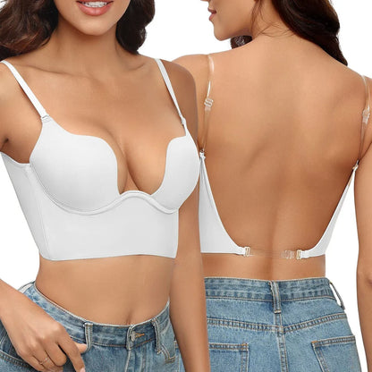 Soutien-gorge Invisible "Dos Nu" & Décolleté Plongeant (Push-Up)-Gigié