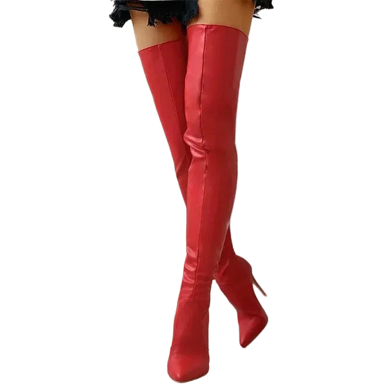 Bottes Femme Au-Genou à Talon Haut