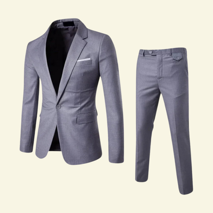 Costume Homme deux pièces avec veste à revers cranté et pantalon droit