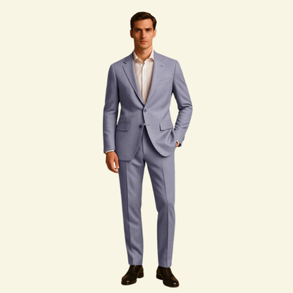 Costume Homme deux pièces avec veste à revers cranté et pantalon droit
