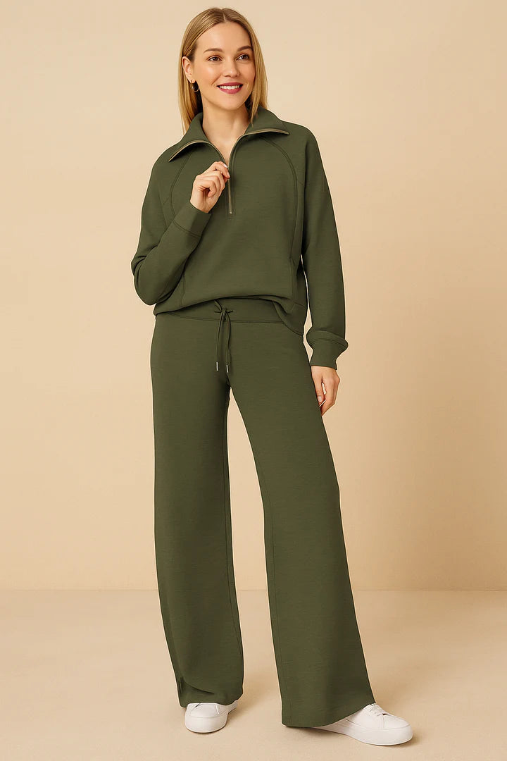 Survêtement Femme Deux Pièces Pantalon Large-Gigié
