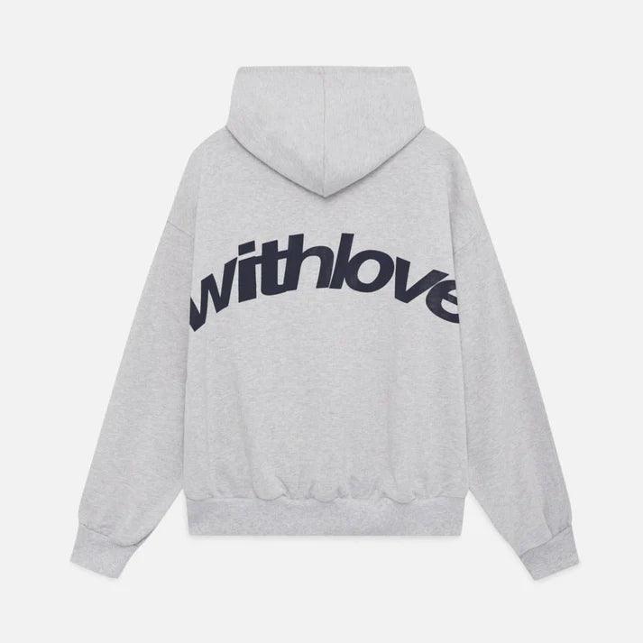 Sweat À Capuche Oversize Streetwear Imprimé Dos "Withlove"-Gigié