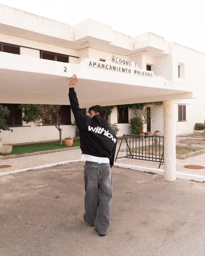 Sweat À Capuche Oversize Streetwear Imprimé Dos "Withlove"-Gigié