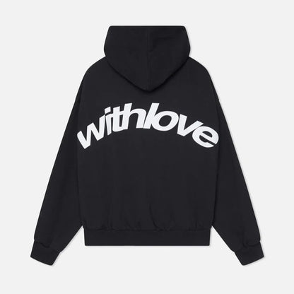 Sweat À Capuche Oversize Streetwear Imprimé Dos "Withlove"-Gigié