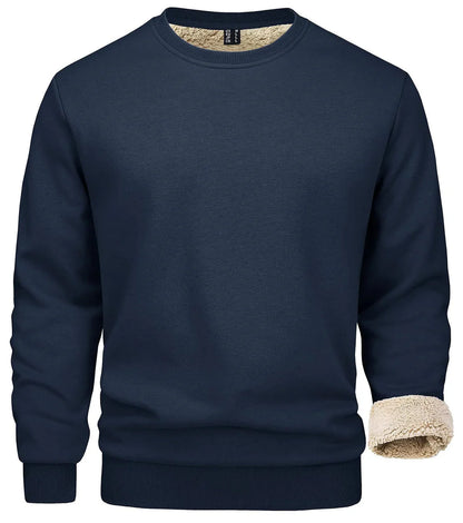 Pull Homme Chaud Doublé Polaire & Col Rond Confort-Gigié