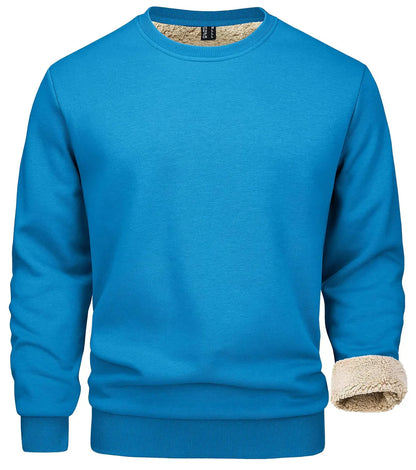 Pull Homme Chaud Doublé Polaire & Col Rond Confort-Gigié