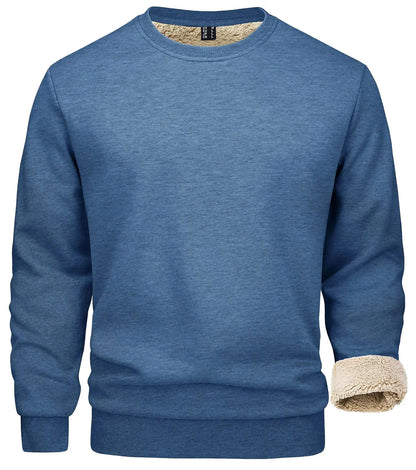Pull Homme Chaud Doublé Polaire & Col Rond Confort-Gigié