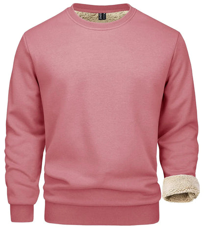 Pull Homme Chaud Doublé Polaire & Col Rond Confort-Gigié