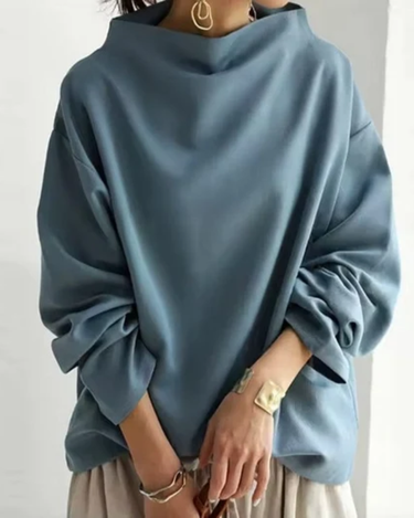 Sweat-shirt oversize pour femme avec col montant 2