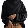 Sweat-shirt oversize pour femme avec col montant 1
