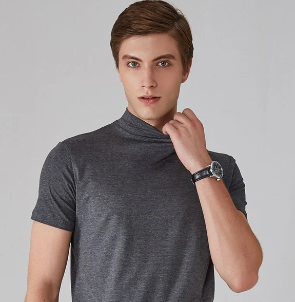 T-shirt à manches courtes avec col montant pour homme-T-shirt for men-Gigié