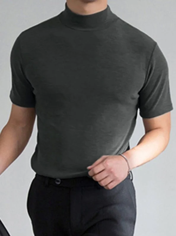 T-shirt à manches courtes avec col montant pour homme-T-shirt for men-Gigié