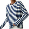 T-shirt Femme à manches longues rayé avec col rond-Shirts for women-Gigié