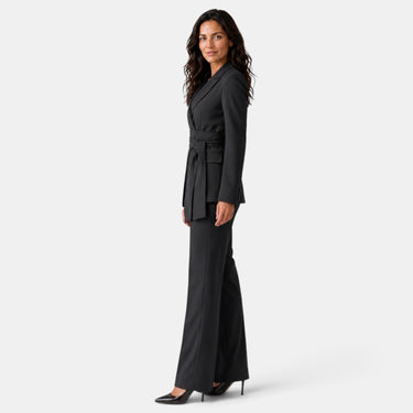 Ensemble blazer et pantalon droit pour femme 2