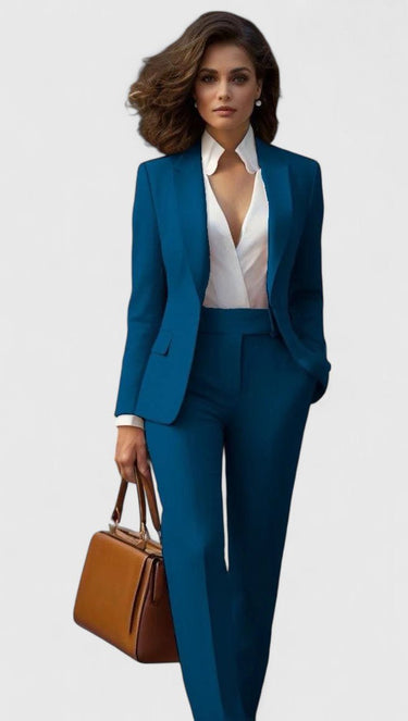Ensemble deux pièces pour femme : blazer et pantalon droit 2