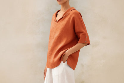 Top Femme Col V Ample-Gigié