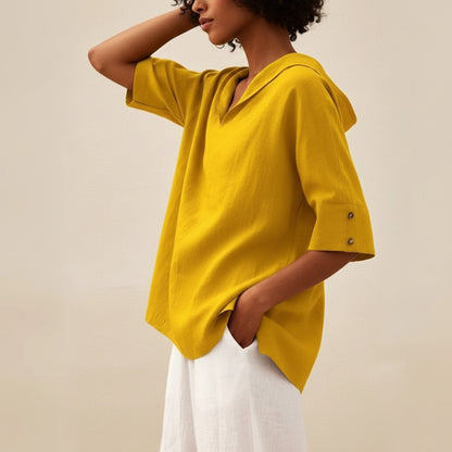 Top Femme Col V Ample-Gigié