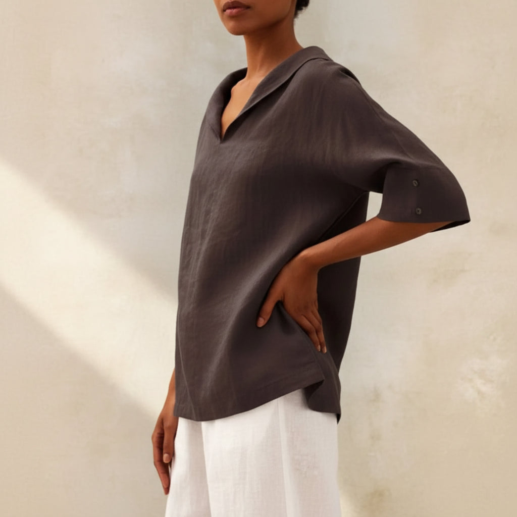 Top Femme Col V Ample-Gigié
