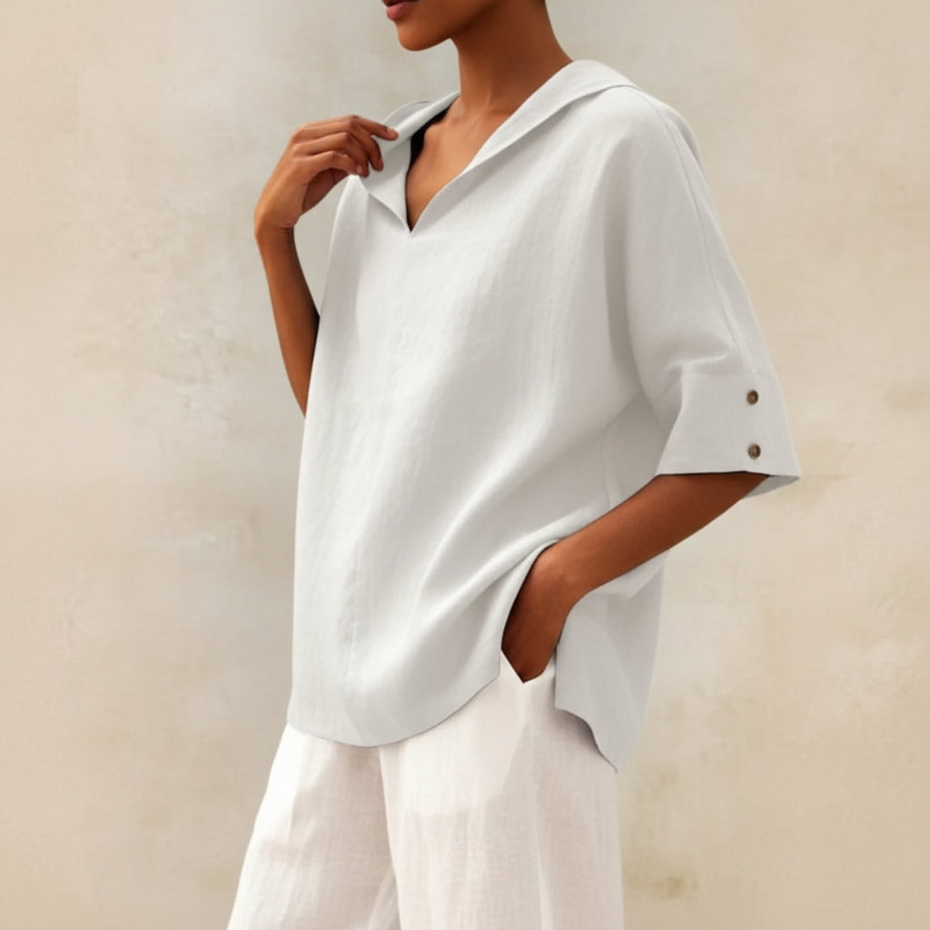 Top Femme Col V Ample-Gigié