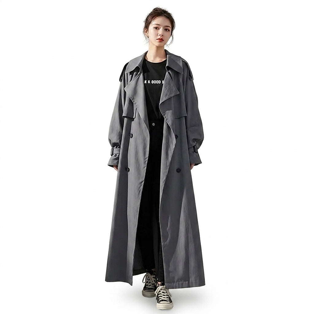 Trench-coat long oversize pour femme 1