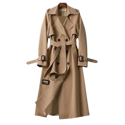 Trench-coat pour femme avec ceinture et boucles 1