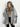 Manteau Hiver Femme À Capuche Manches Contrastées-Gigié