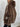 Manteau Hiver Femme À Capuche Manches Contrastées-Gigié