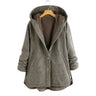 Veste à capuche boutonnée à motif à carreaux pour femme-Jacket Female-Gigié