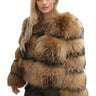 Veste à panneaux en fausse fourrure pour femme 1