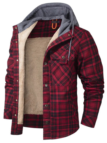Veste Bûcheron Homme À Carreaux Doublure Sherpa & Capuchon-Gigié