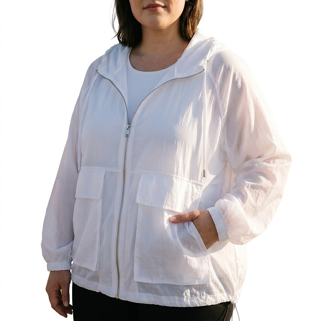 Veste de sport zippée à capuche pour femme 1