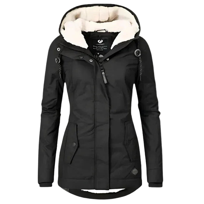 Veste d’Hiver Imperméable pour Femme avec Capuche – Chaude & Fonctionnelle pour les Jours Froids-Gigié