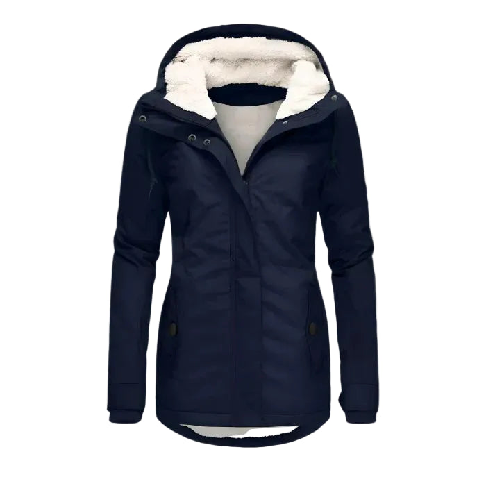 Veste d’Hiver Imperméable pour Femme avec Capuche – Chaude & Fonctionnelle pour les Jours Froids-Gigié