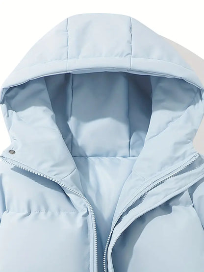 Veste d’Hiver Matelassée pour Femme avec Capuche – Chaude, Imperméable & Confort Quotidien-Gigié