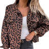 Veste en jean oversize à imprimé léopard pour femme 1
