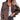 Veste en jean oversize à imprimé léopard pour femme 1