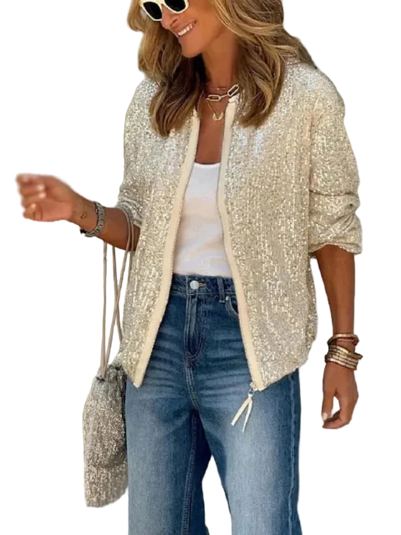 Veste femme avec fermeture zippée et forme structurée-Vest-Gigié